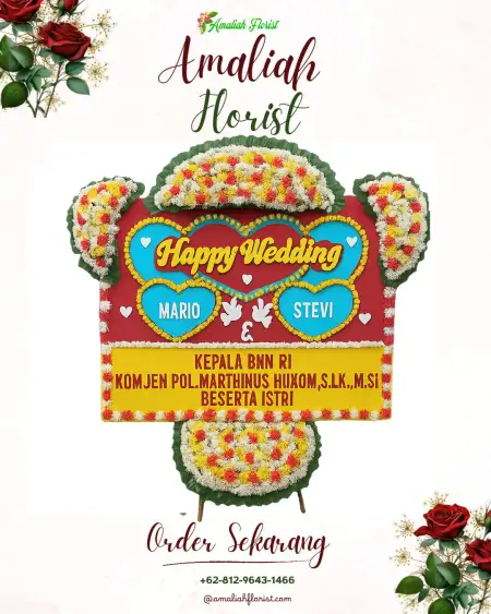 Papan Bunga Pernikahan Bolali